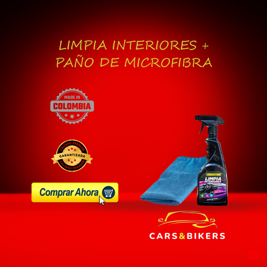 LIMPIADOR DE INTERIORES + PAÑO DE MICROFIBRA