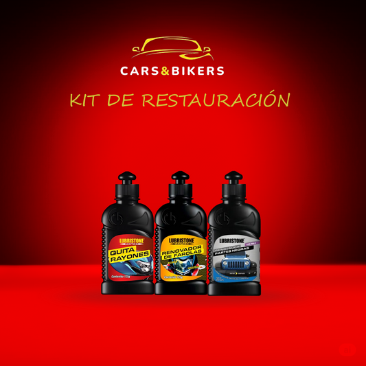 KIT DE RESTAURACION PARA AUTOS Y MOTOS + SHAMPOO CAR WASH (SACHET)
